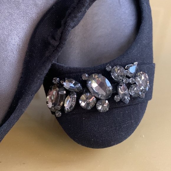 Kelly & Katie Black Jeweled Flats - Picture 3 of 8